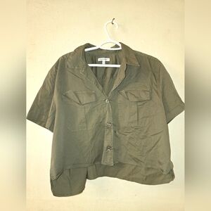 Good American Khaki Shirt